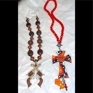 Set of Osu Cowboys necklaces